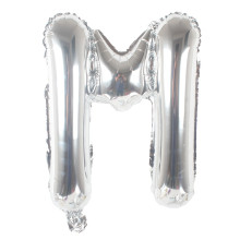 16 inch Letter M - Silver Balloons 16 inch Letter M - Silver Balloons