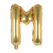 16 inch Letter M - Gold Balloons