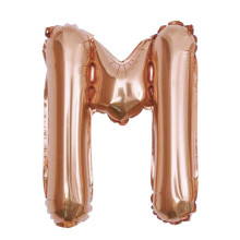 16 inch Letter M - Rose Gold Balloons