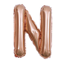 16 inch Letter N - Rose Gold Balloons