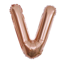 16 inch Letter V - Rose Gold Balloons