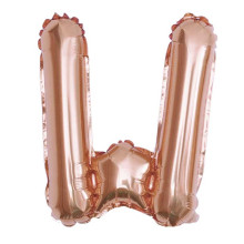 16 inch Letter W - Rose Gold Balloons