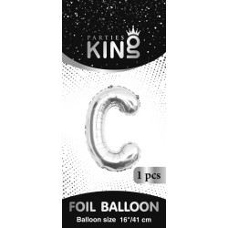 16 inch Letter C - Silver Balloons
