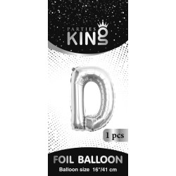 16 inch Letter D - Silver Balloons
