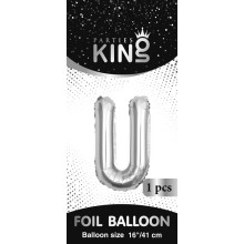 16 inch Letter U - Silver Balloons