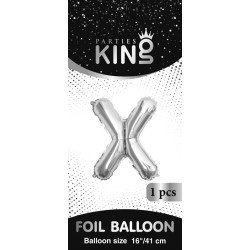 16 inch Letter X - Silver Balloons