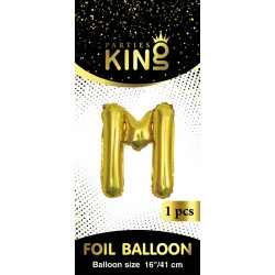 16 inch Letter M - Gold Balloons