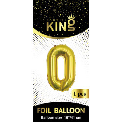 16 inch Letter/Number 0 - Gold Balloons