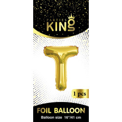 16 inch Letter T - Gold Balloons