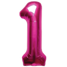 BALLOON 16 inch Number 1 - Magenta BALLOON 16 inch Number 1 - Magenta