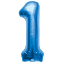 BALLOON 16 inch Number 1 - Blue BALLOON 16 inch Number 1 - Blue
