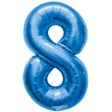 BALLOON 16 inch Number 8 - Blue BALLOON 16 inch Number 8 - Blue