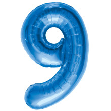 BALLOON 16 inch Number 9 - Blue BALLOON 16 inch Number 9 - Blue
