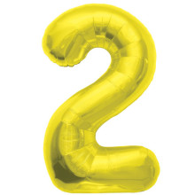 BALLOON 16 inch Number 2 - Gold BALLOON 16 inch Number 2 - Gold