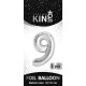 16 inch Number 9 - Silver Balloons