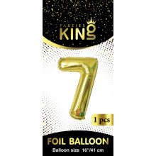 16 inch Number 7 - Gold Balloons