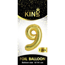 16 inch Number 9 - Gold Balloons