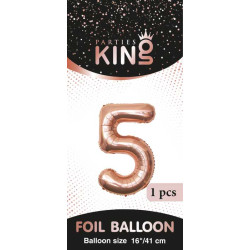 16 inch Number 5 - Rose Gold Balloons