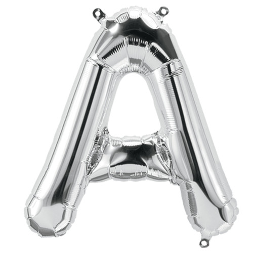 34 inch Silver Letter A Foil Balloon