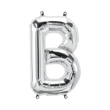 بالون فويل فضي حرف B - مقاس 34 إنش
