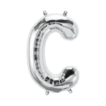 بالون فويل فضي حرف C - مقاس 34 إنش