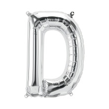بالون فويل فضي حرف D - مقاس 34 إنش