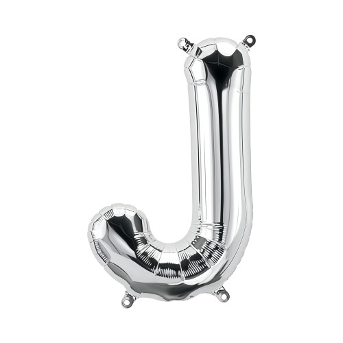 BALLOON 34 inch Letter J - Silver