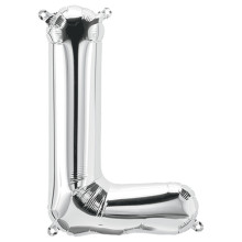 بالون فويل فضي حرف L - مقاس 34 إنش بالون فويل فضي حرف L - مقاس 34 إنش