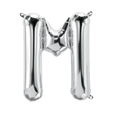 بالون فويل فضي حرف M - مقاس 34 إنش بالون فويل فضي حرف M - مقاس 34 إنش