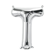 بالون فويل فضي حرف T - مقاس 34 إنش بالون فويل فضي حرف T - مقاس 34 إنش