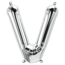 بالون فويل فضي حرف V - مقاس 34 إنش بالون فويل فضي حرف V - مقاس 34 إنش