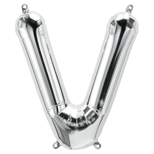 بالون فويل فضي حرف V - مقاس 34 إنش بالون فويل فضي حرف V - مقاس 34 إنش