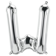 بالون فويل فضي حرف W - مقاس 34 إنش بالون فويل فضي حرف W - مقاس 34 إنش