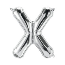 بالون فويل فضي حرف X - مقاس 34 إنش بالون فويل فضي حرف X - مقاس 34 إنش