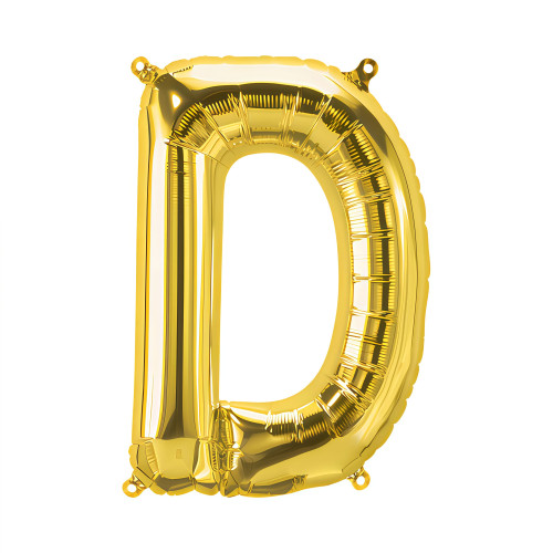 34 inch Gold Letter D Foil Balloon
