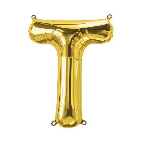 34 inch Gold Letter T Foil Balloon