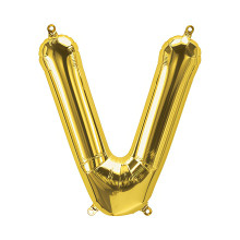 بالون فويل ذهبي حرف V - مقاس 34 إنش