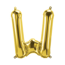 بالون فويل ذهبي حرف W - مقاس 34 إنش