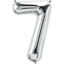 34 inch silver Number "7" Foil Balloon 34 inch silver Number "7" Foil Balloon