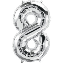 34 inch silver Number "8" Foil Balloon 34 inch silver Number "8" Foil Balloon
