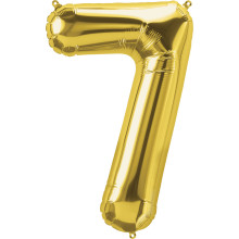 34 inch Gold Number "7" Foil Balloon 34 inch Gold Number "7" Foil Balloon