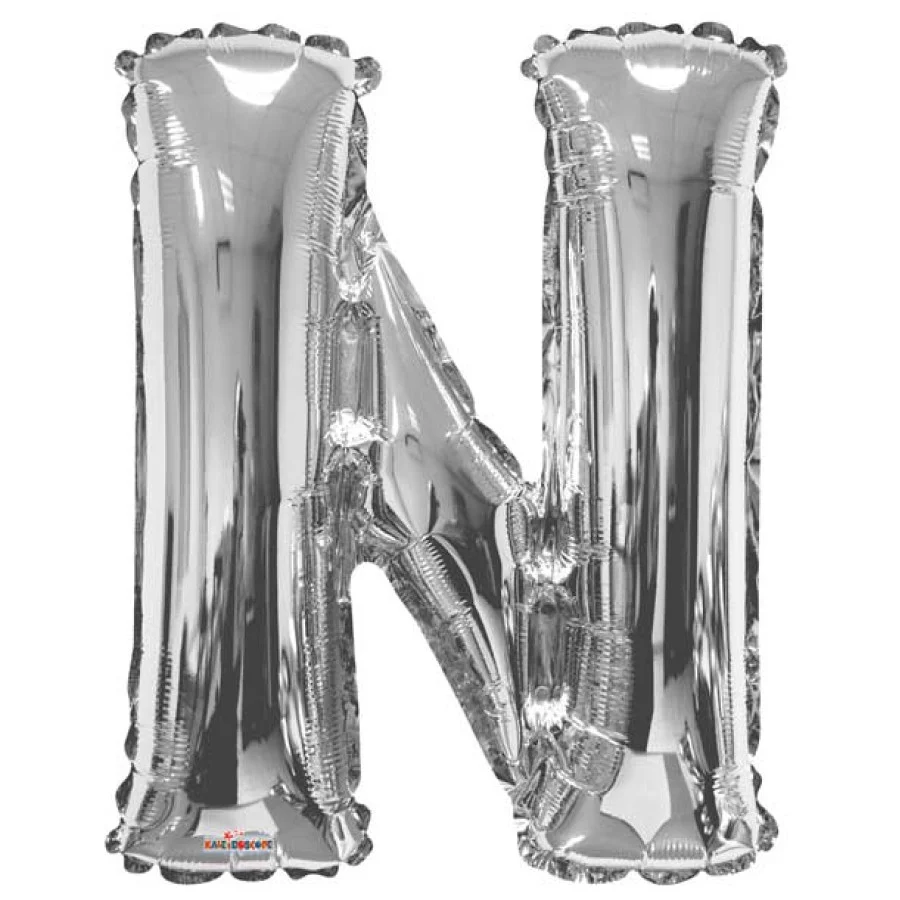 Ballon Lettre Géant H - Anagram Silver 26x32 Pouces - Feuille Aluminium