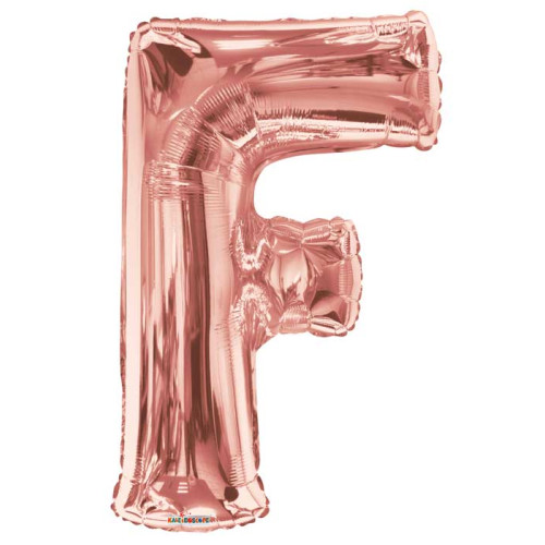 BALLOON 34 inch Letter F - Rose Gold Shape