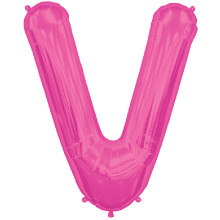 BALLOON 34 inch Letter V - Magenta