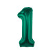 بالون رقم 1 اخضر غامق 85 سم