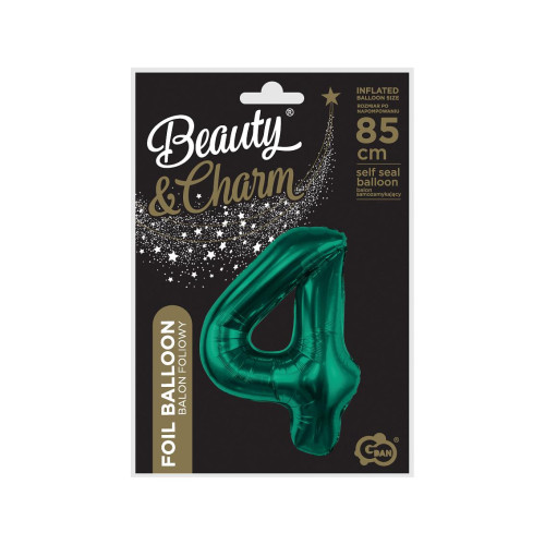 بالون رقم 4 اخضر غامق 85 سم