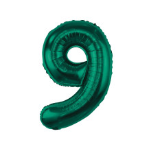 بالون رقم 9 اخضر غامق 85 سم
