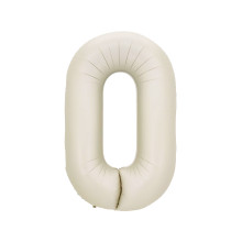 34 inch White Sand Big Number "0" Foil Balloon