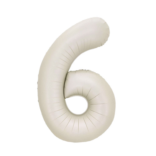 بالون فويل وايت ساند كبير رقم 6 - مقاس 34 إنش