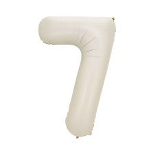 34 inch White Sand Big Number "7" Foil Balloon